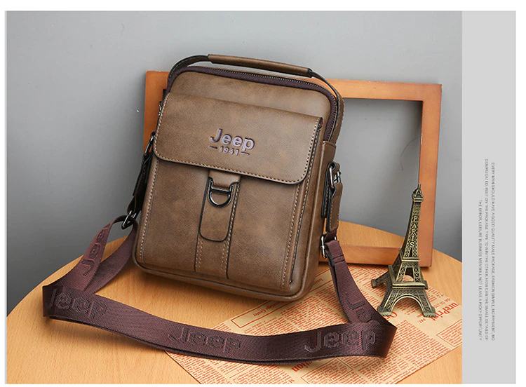 Luxury Brand Vintage Leather Messenger Shoulder Bag - Image 3