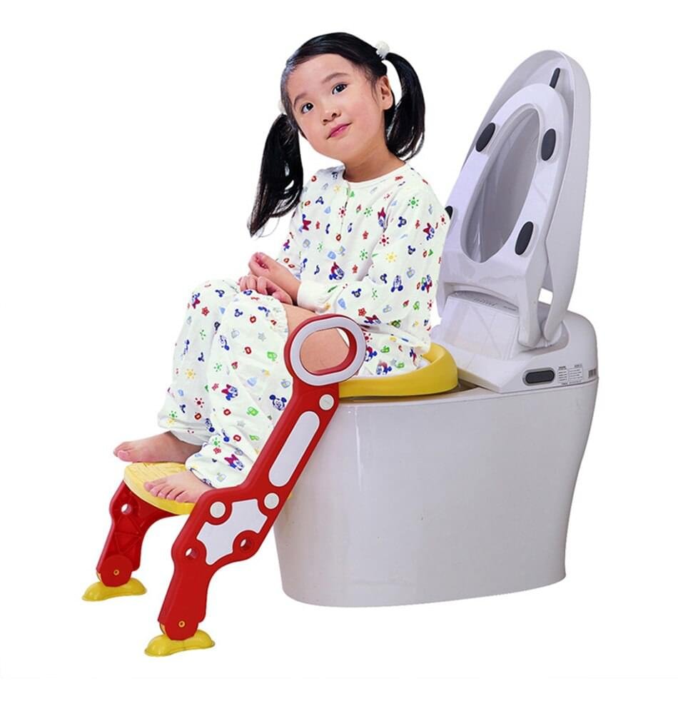 Folding Baby Potty Infant Kids Toilet Training Seat with 2 Adjustable Levels Ladder - Image 16