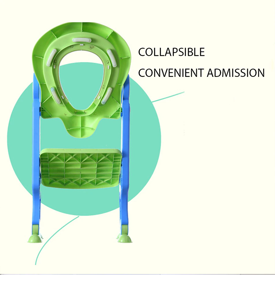 Folding Baby Potty Infant Kids Toilet Training Seat with 2 Adjustable Levels Ladder - Image 17