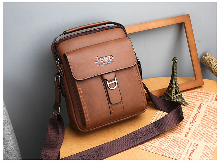 Luxury Brand Vintage Leather Messenger Shoulder Bag - Image 7