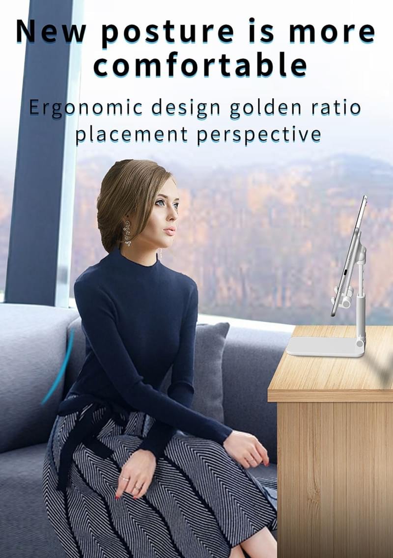 Luxury Premium Portable Desktop Folding Lifting Bracket Mobile Phone Stand Table - Image 5