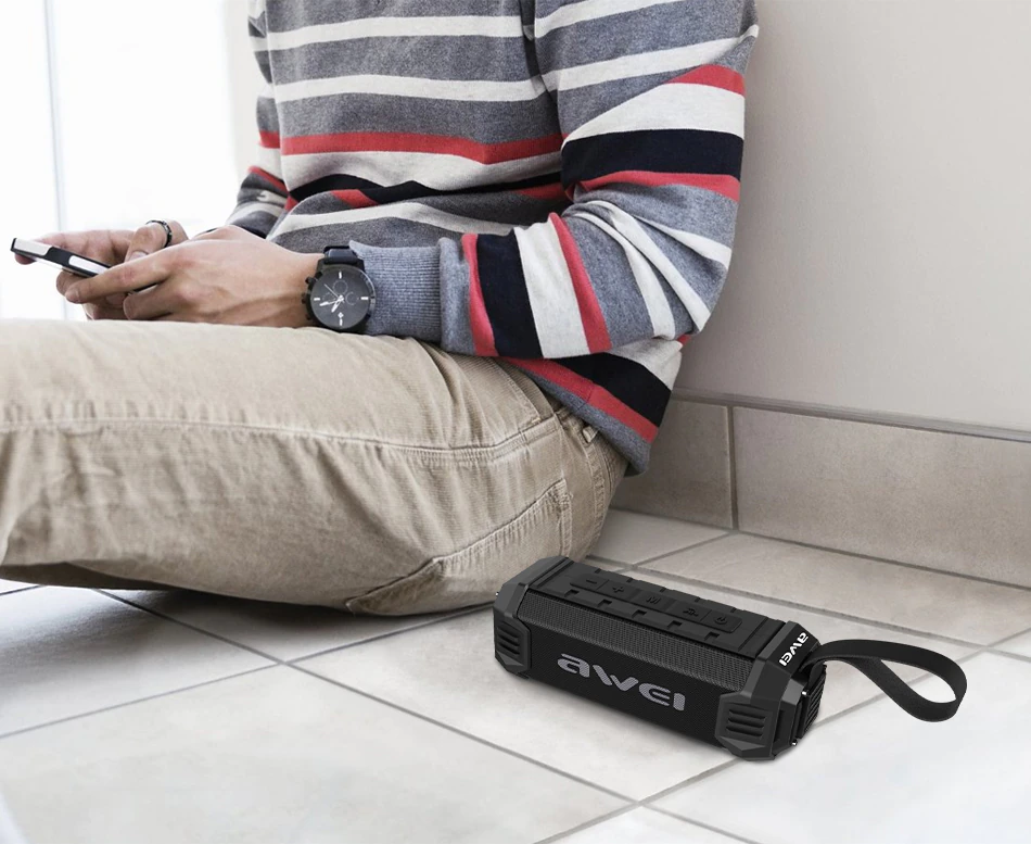 AWEI Y280 Waterproof Bluetooth Portable Outdoor wireless speaker Audio StereoTrack Sound box - Image 16