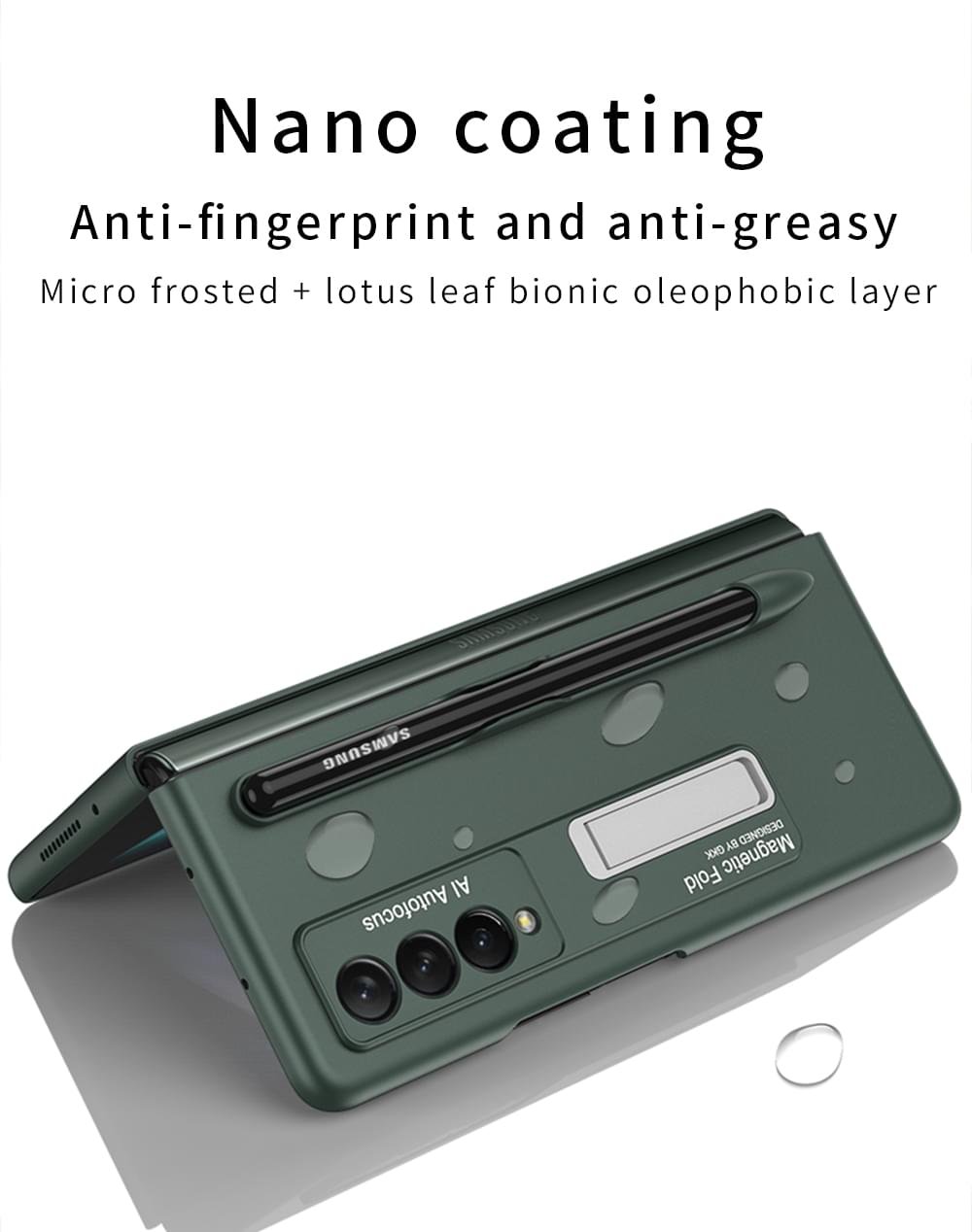 Luxury Premium Magnetic Pen Slot Hard Kickstand Protection Case Cover For Samsung Galaxy Z Fold Series - Image 6