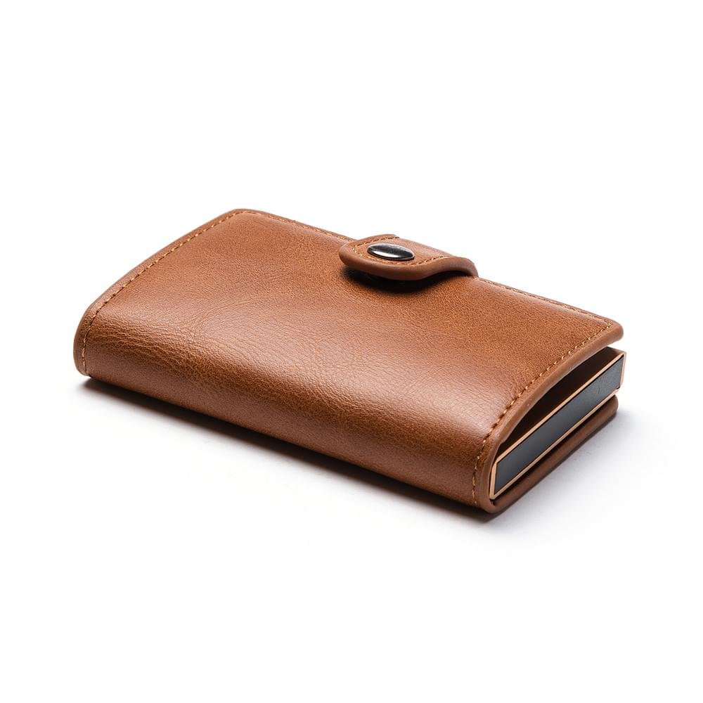 New Rfid Blocking Carbon Fiber Vintage Leather Card Holder Wallet - Image 27