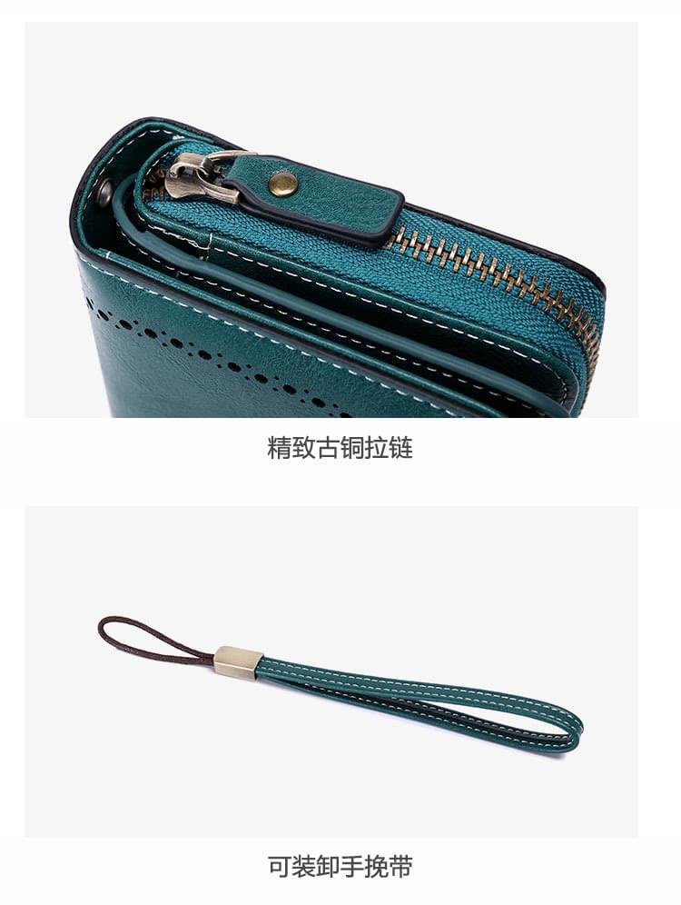 Luxury Premium High Quality RFID Anti-theft Leather Long Zipper Clutch Card Holder Female Purse - Image 11