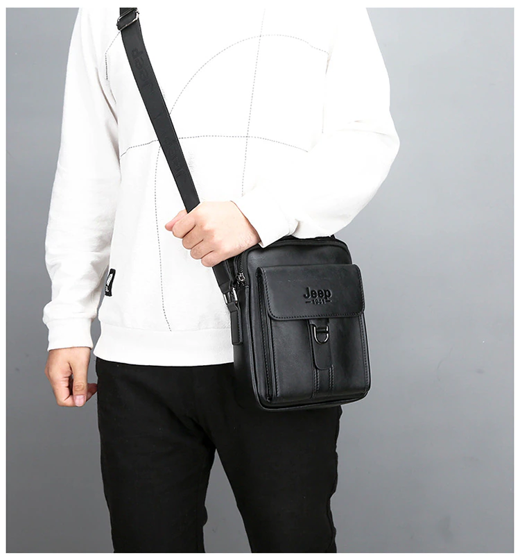 Luxury Brand Vintage Leather Messenger Shoulder Bag - Image 6