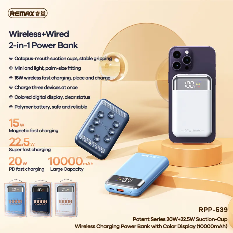 Remax PD20W QC22.5W Mini Wireless Portable Power Bank 10000Mah - Image 13