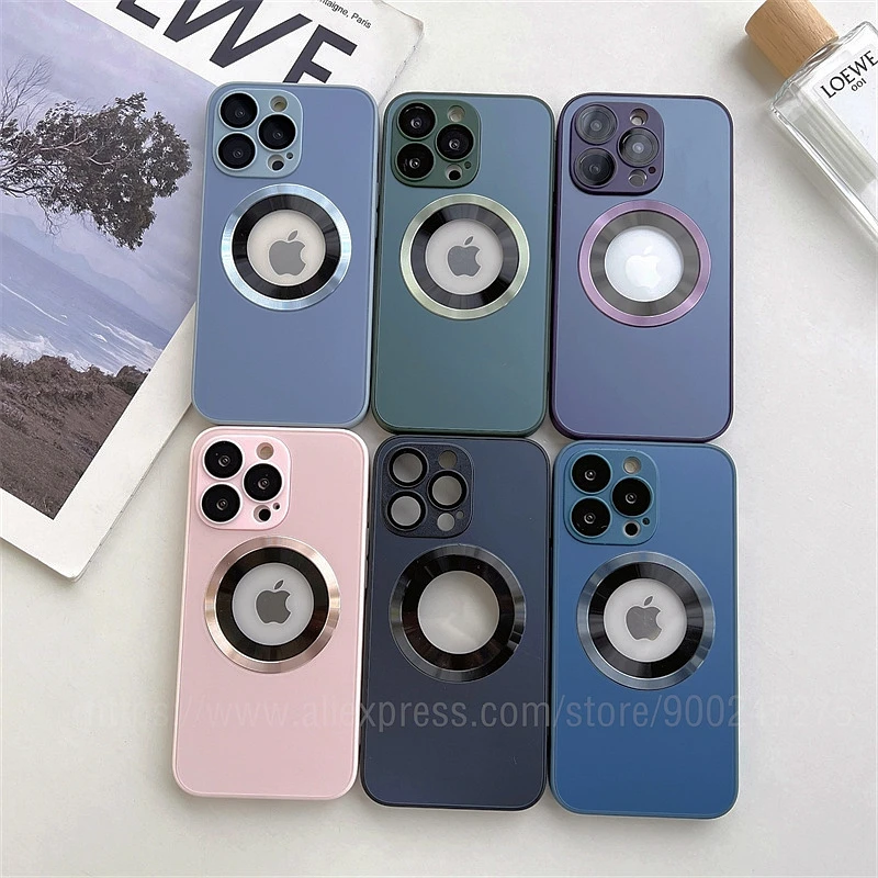 Luxury Fashion Frosted AG Silicon Frame Anti-drop With Lens Case Cover For iPhone Series - Image 2