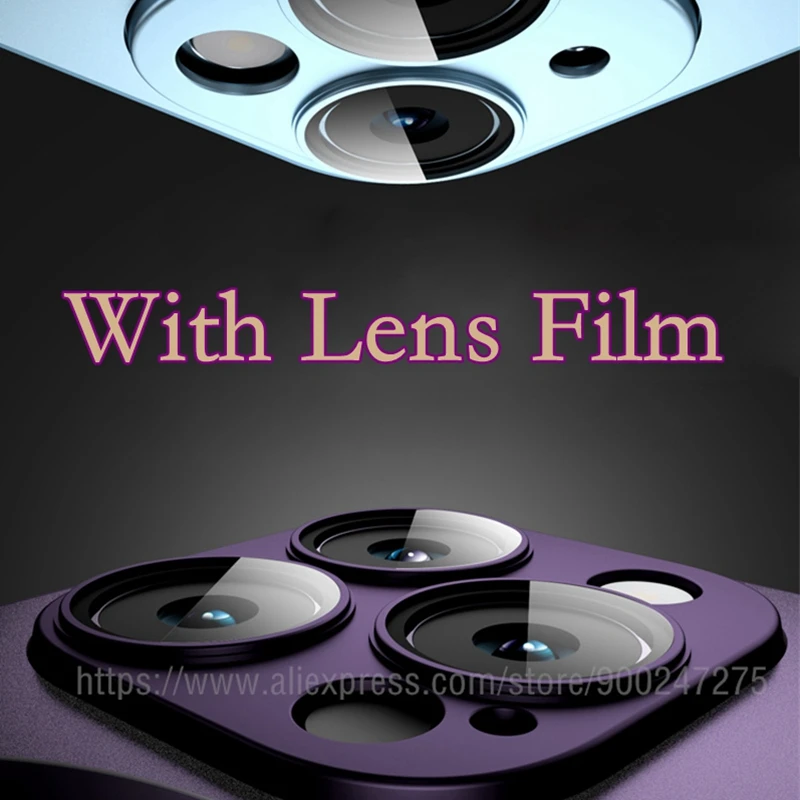 Luxury Fashion Frosted AG Silicon Frame Anti-drop With Lens Case Cover For iPhone Series - Image 3