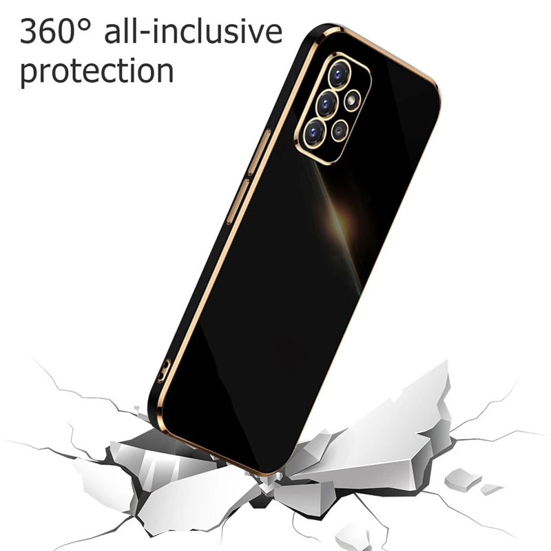 Luxury Premium Electroplated Gold Plated Case Cover and 3D Glass Protector For Samsung Galaxy A53/A73 - Image 21