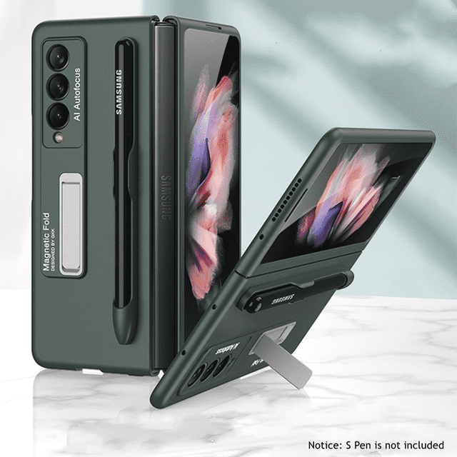 Luxury Premium Magnetic Pen Slot Hard Kickstand Protection Case Cover For Samsung Galaxy Z Fold Series - Image 3