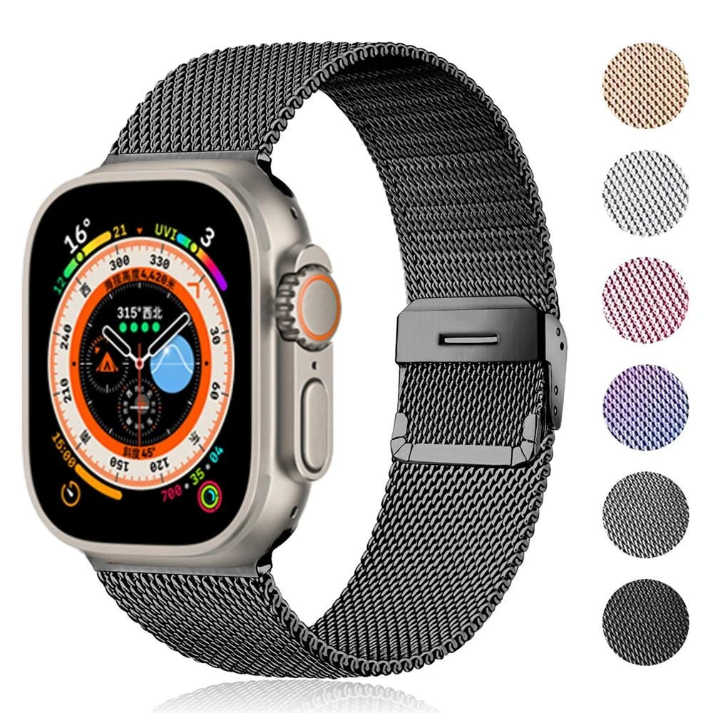 Milanese Magnetic Loop Strap bracelet Band For iWatch Series - Image 18