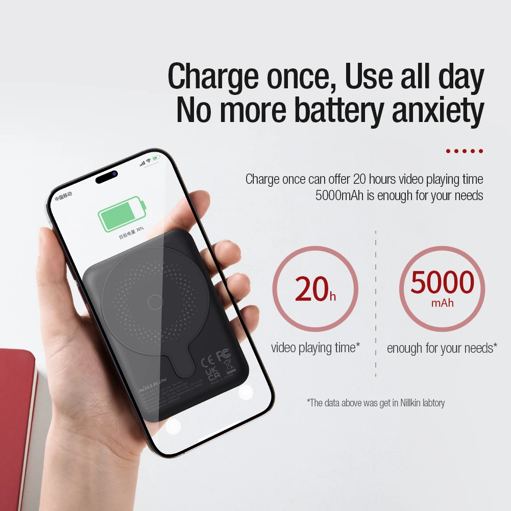 NILLKIN Magnetic 5000mAh 15W Portable Wireless  Battery Pack Powerbank - Image 23