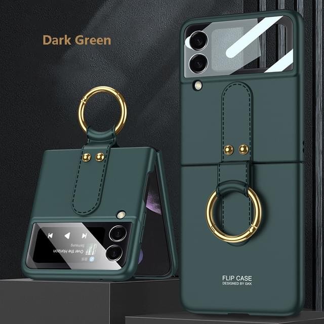 Luxury Premium Protective Film Ultra-thin Case With Ring Bracket Holder For Samsung Galaxy Flip3/ Z Flip 4 - Image 17
