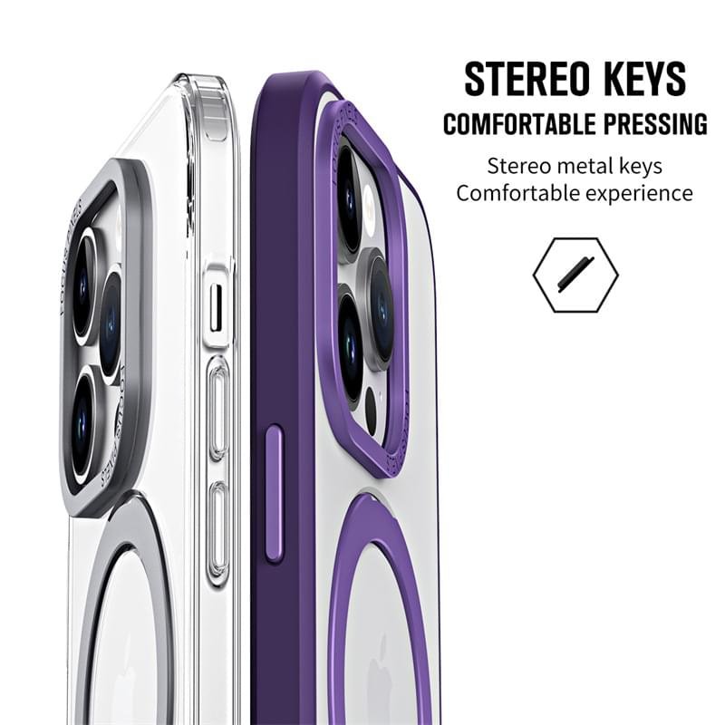 Luxury Premium Magnetic 360° Rotation Stand Ring Holder Frosted Transparent Case Cover For iPhone 11 Pro Max/12 Pro Max - Image 18