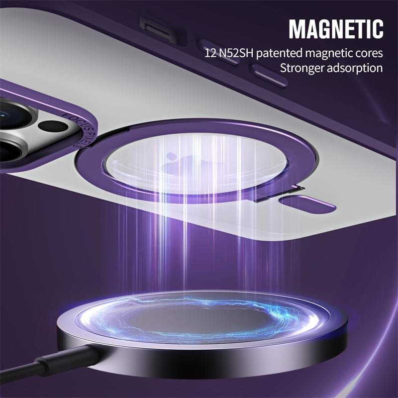 Luxury Premium Magnetic 360° Rotation Stand Ring Holder Frosted Transparent Case Cover For iPhone 11 Pro Max/12 Pro Max - Image 6