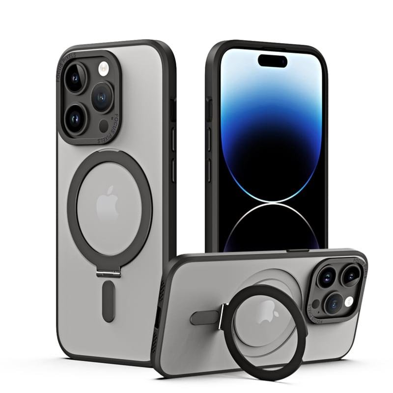Luxury Premium Magnetic 360° Rotation Stand Ring Holder Frosted Transparent Case Cover For iPhone 11 Pro Max/12 Pro Max - Image 12