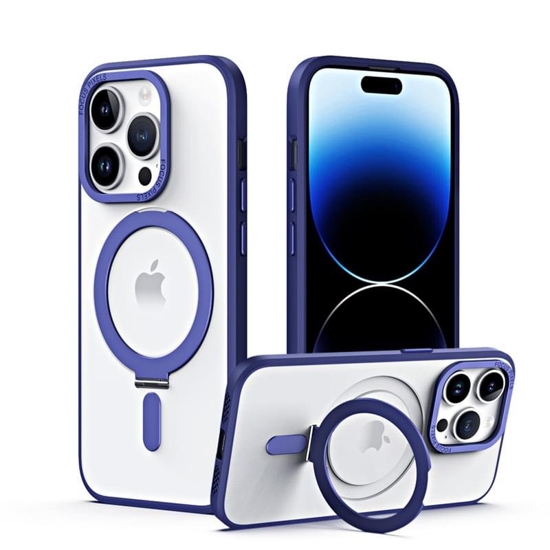 Luxury Premium Magnetic 360° Rotation Stand Ring Holder Frosted Transparent Case Cover For iPhone 11 Pro Max/12 Pro Max - Image 10