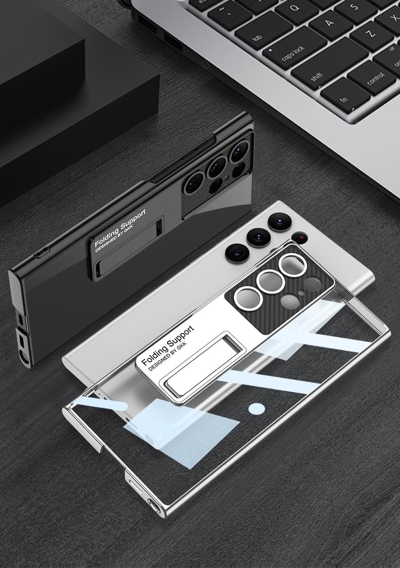 GKK Transparent Plating Bracket Plastic Case Cover For Galaxy S23 Ultra - Image 24