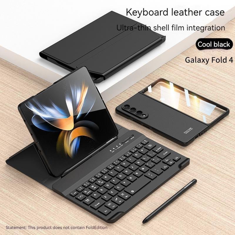 Luxury Premium Wireless Bluetooth keyboard Leather Case Cover For Samsung Galaxy Z Fold 3/Fold 4 - Image 11