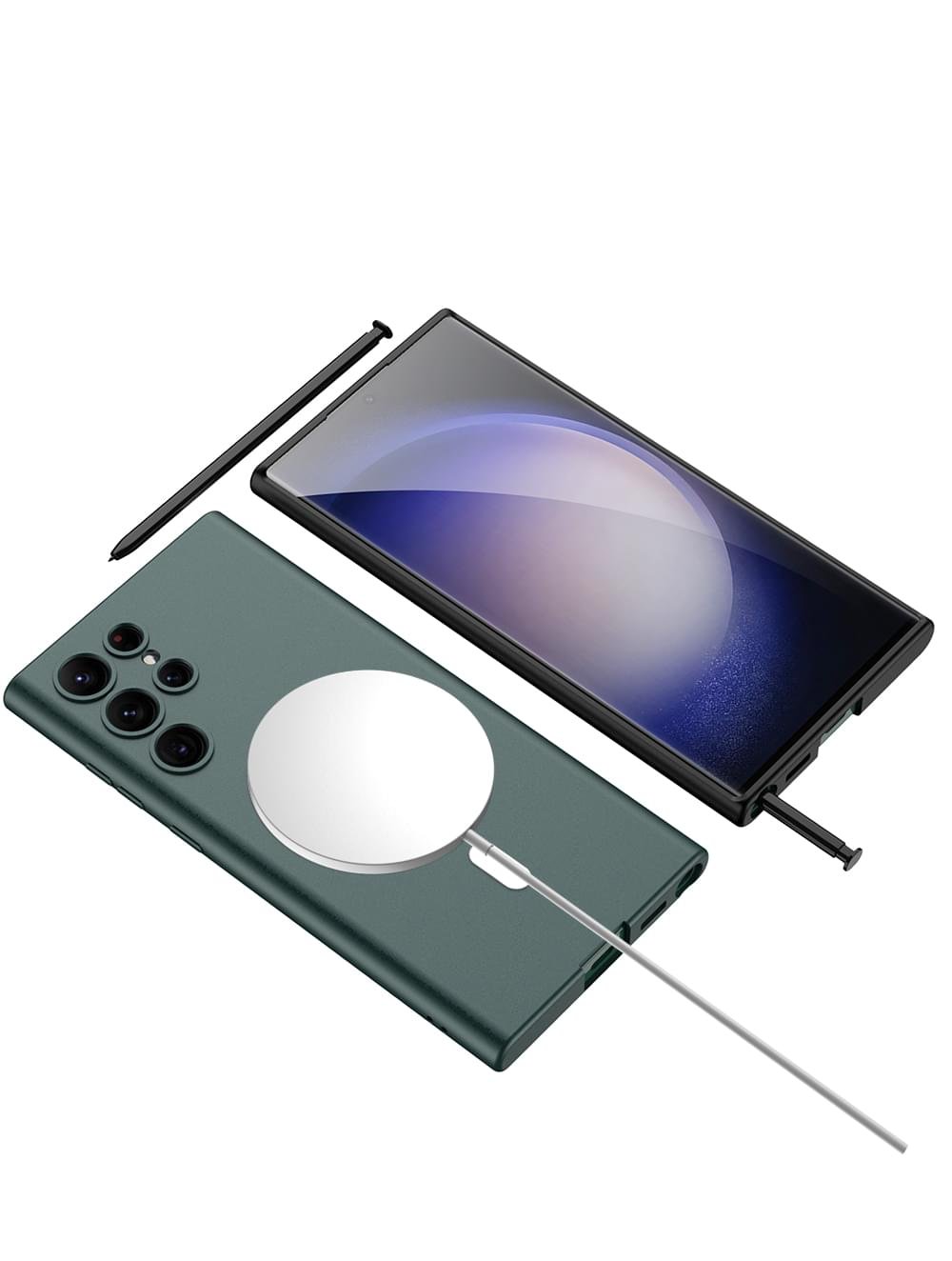 Luxury Wireless Magsafe Charging Matte TPU Soft Cover For Samsung Galaxy S23 Ultra - Image 7