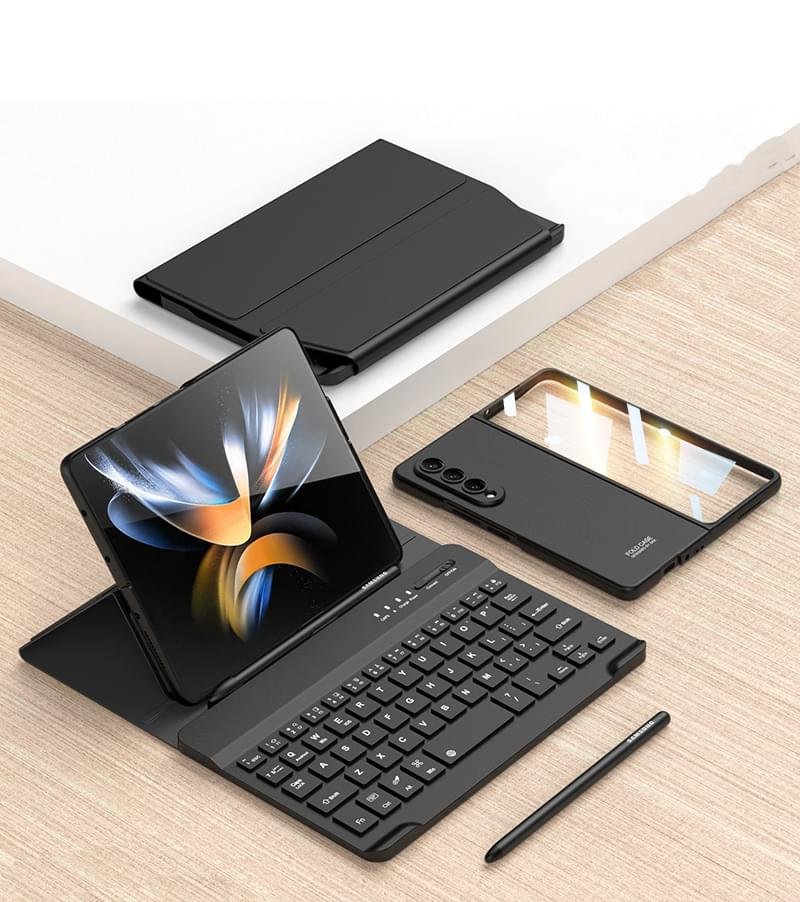 Luxury Premium Wireless Bluetooth keyboard Leather Case Cover For Samsung Galaxy Z Fold 3/Fold 4 - Image 13