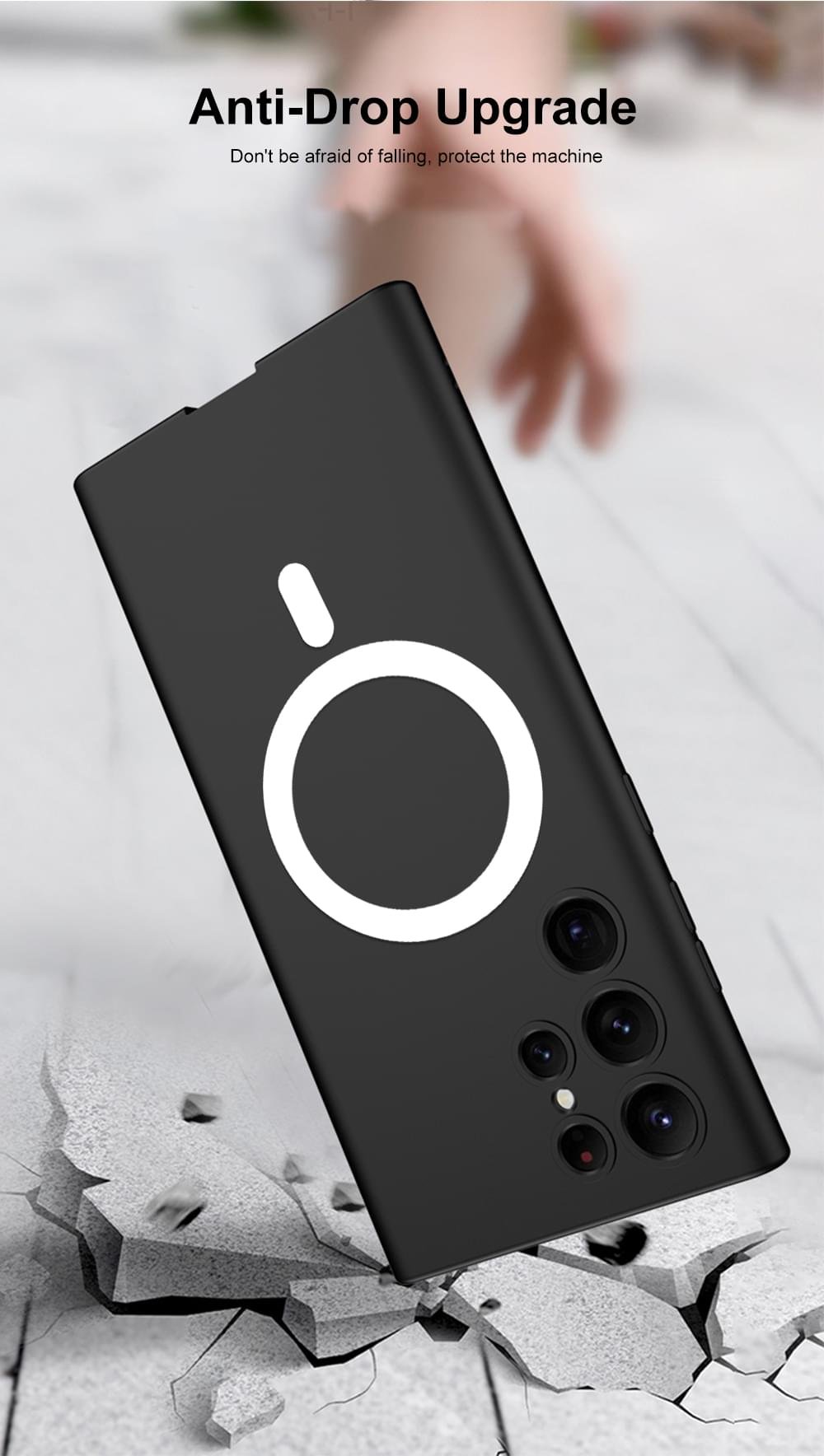 Luxury Wireless Magsafe Charging Matte TPU Soft Cover For Samsung Galaxy S23 Ultra - Image 3