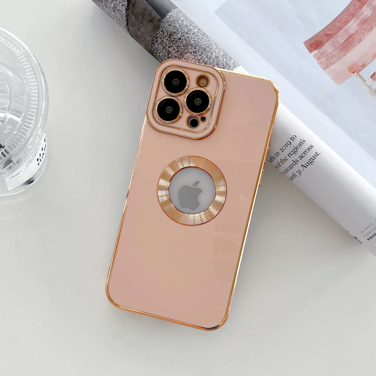Luxury Soft Electroplated Phone Mini Hollow Out Silicone Case Cover and 3D Glass Protector For iPhone 13 and 14 Series - Image 10