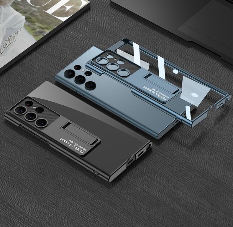 GKK Transparent Plating Bracket Plastic Case Cover For Galaxy S23 Ultra - Image 11