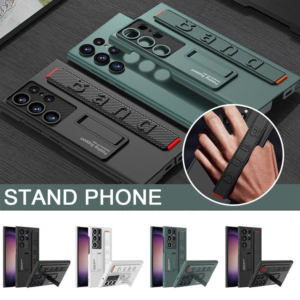 Luxury Holder Stretch Wristband Shockproof Protection Hard Back Cover For Samsung Galaxy S23 Series - Image 8