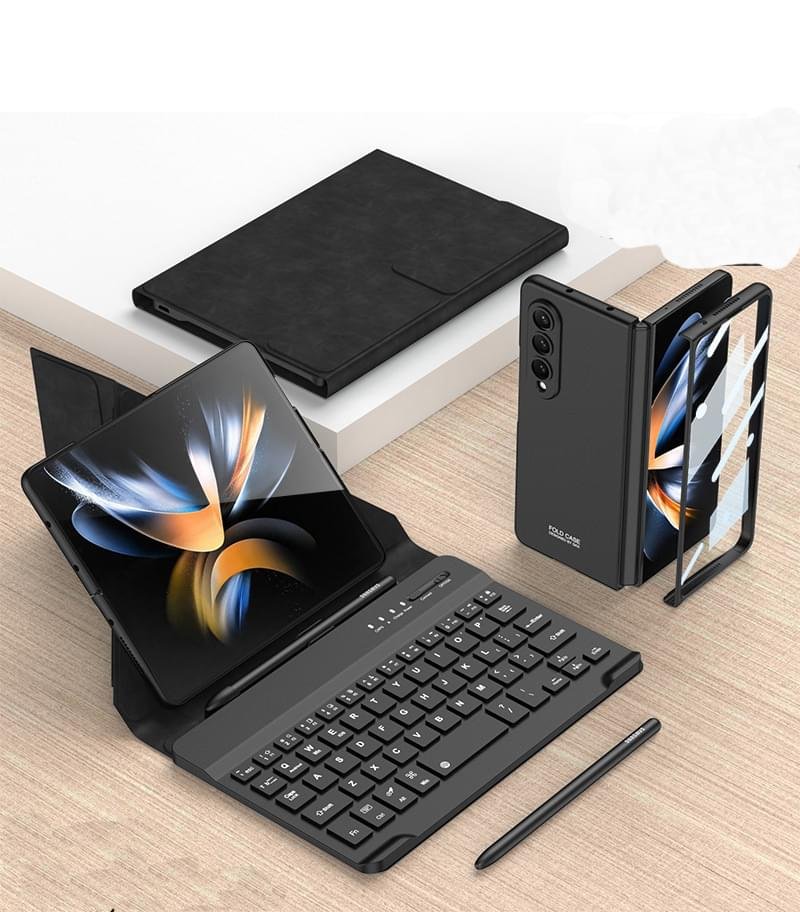 Luxury Premium Wireless Bluetooth keyboard Leather Case Cover For Samsung Galaxy Z Fold 3/Fold 4 - Image 15