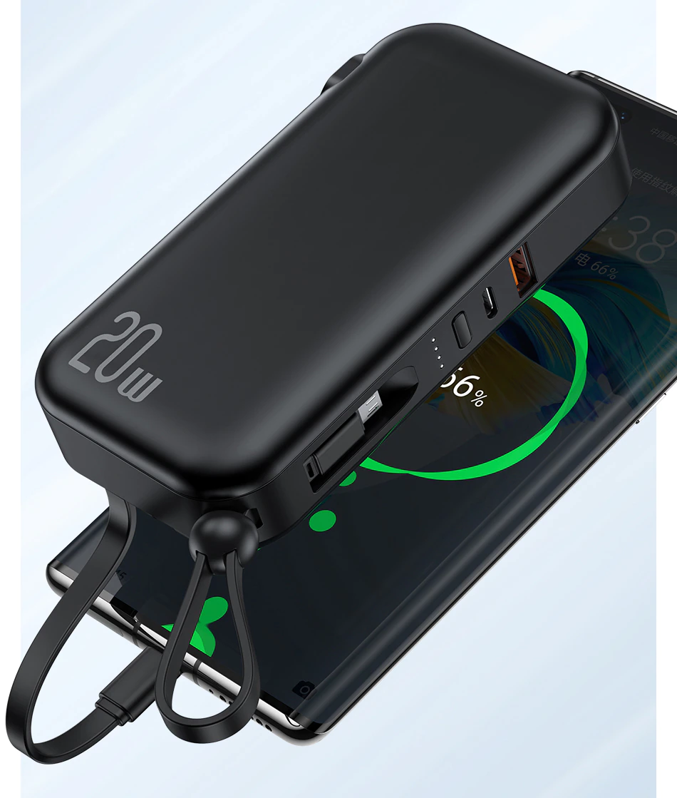 Usams 3IN1 Fast Charging 10,0000Mah Power bank and Wall Charger