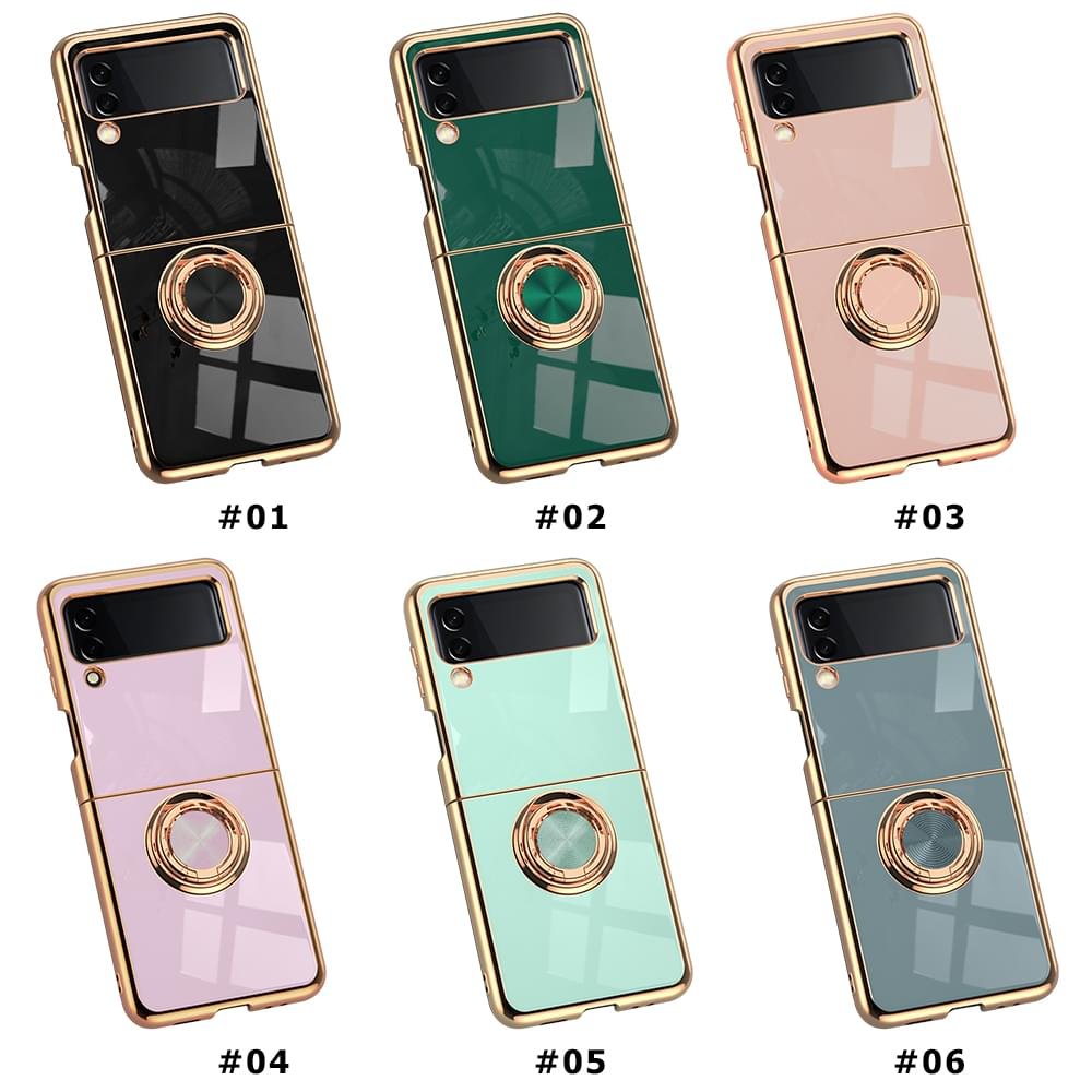 Luxury Premium Electroplated Finger Ring Case For Samsung Galaxy Z Flip Series - Image 26