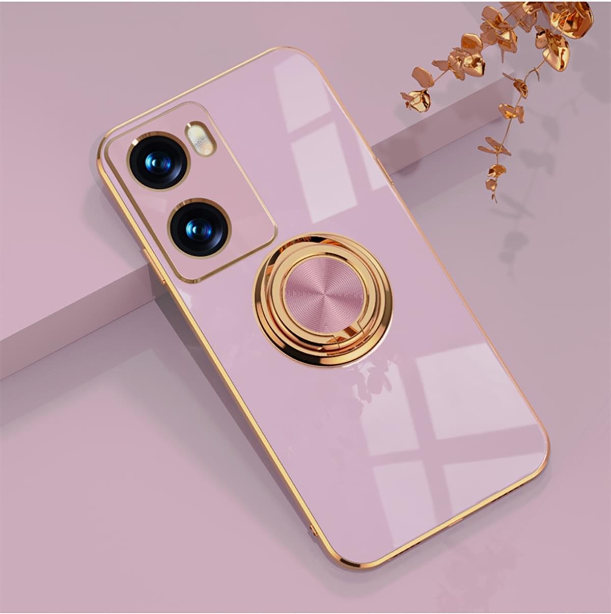 Luxury Premium Electroplated Gold Plated Case Cover and 3D Glass Protector For Oppo A77 - Image 15