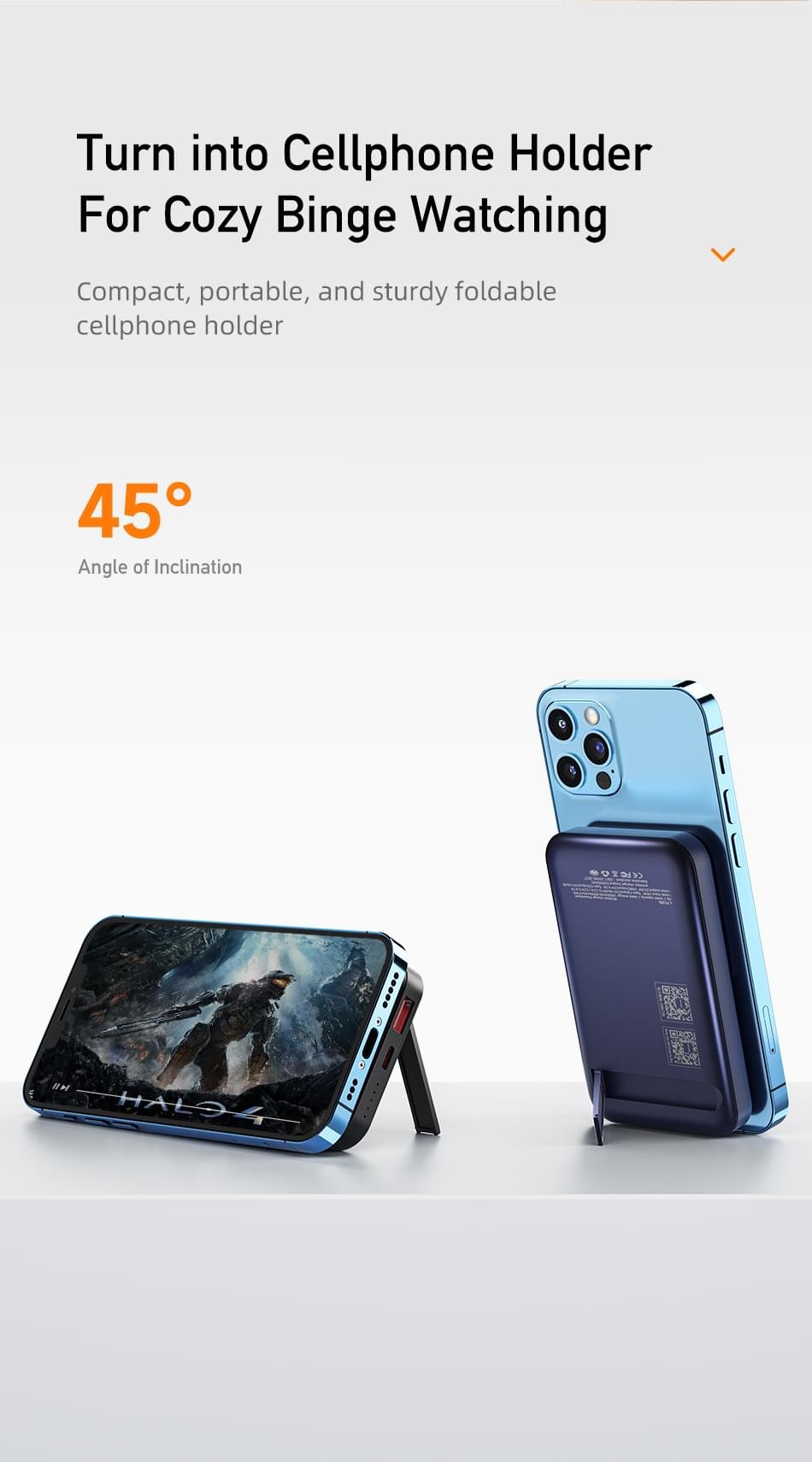 Awei 10000mAh Mini Portable Magnetic Wireless Powerbank 22.5W - Image 9