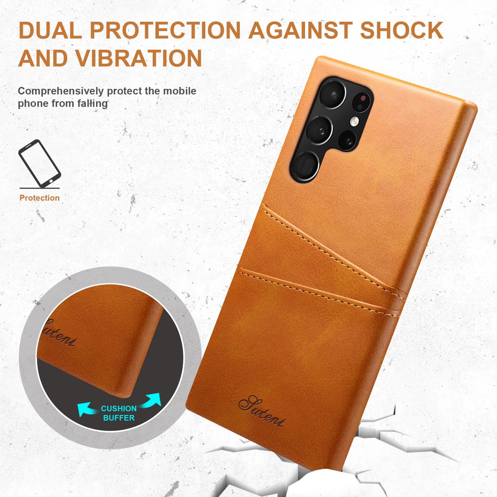 Luxury Premium Slim Leather Shell Case Cover For Samsung Galaxy S22 Ultra - Image 16