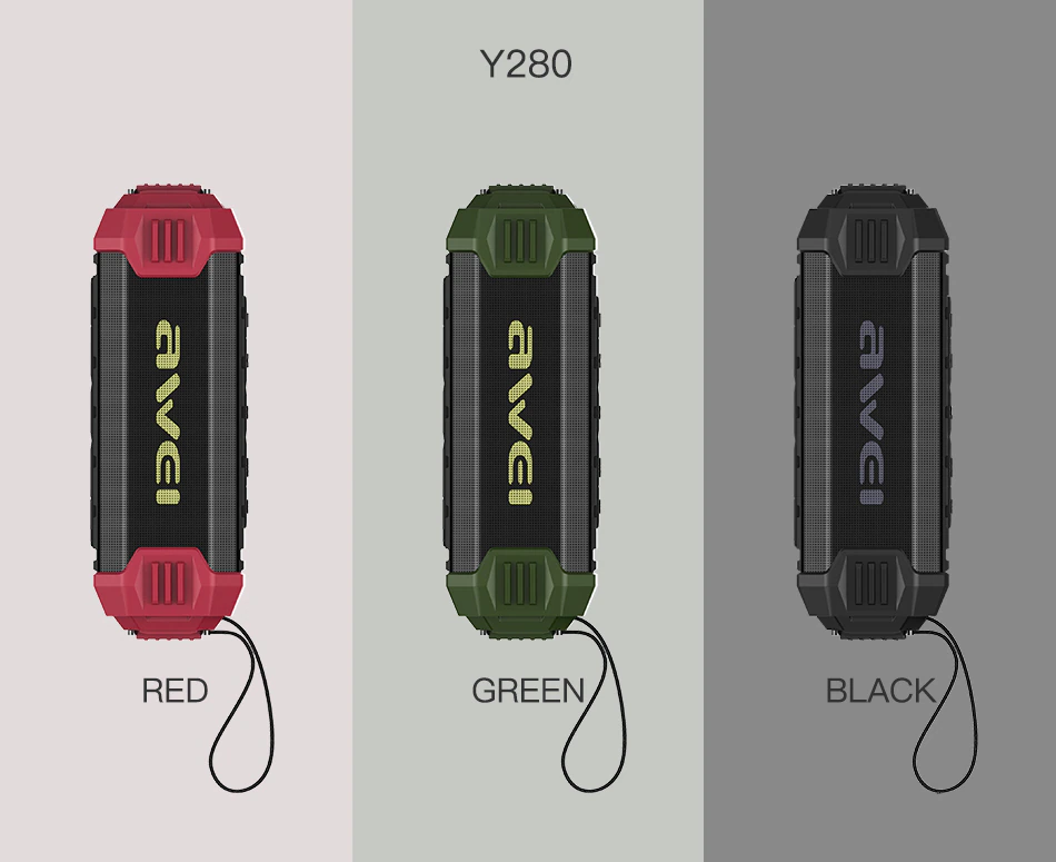 AWEI Y280 Waterproof Bluetooth Portable Outdoor wireless speaker Audio StereoTrack Sound box - Image 2