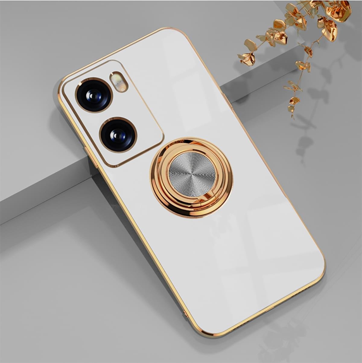 Luxury Premium Electroplated Gold Plated Case Cover and 3D Glass Protector For Oppo A77 - Image 14