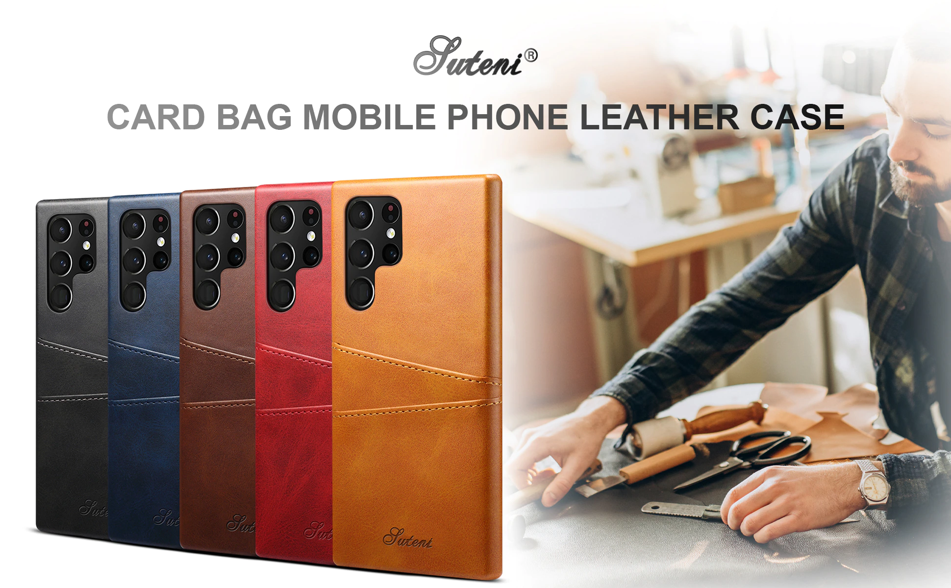 Luxury Premium Slim Leather Shell Case Cover For Samsung Galaxy S22 Ultra