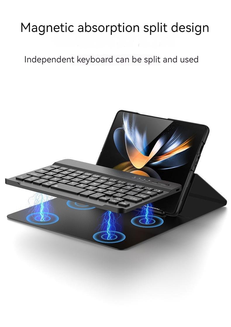Luxury Premium Wireless Bluetooth keyboard Leather Case Cover For Samsung Galaxy Z Fold 3/Fold 4 - Image 22