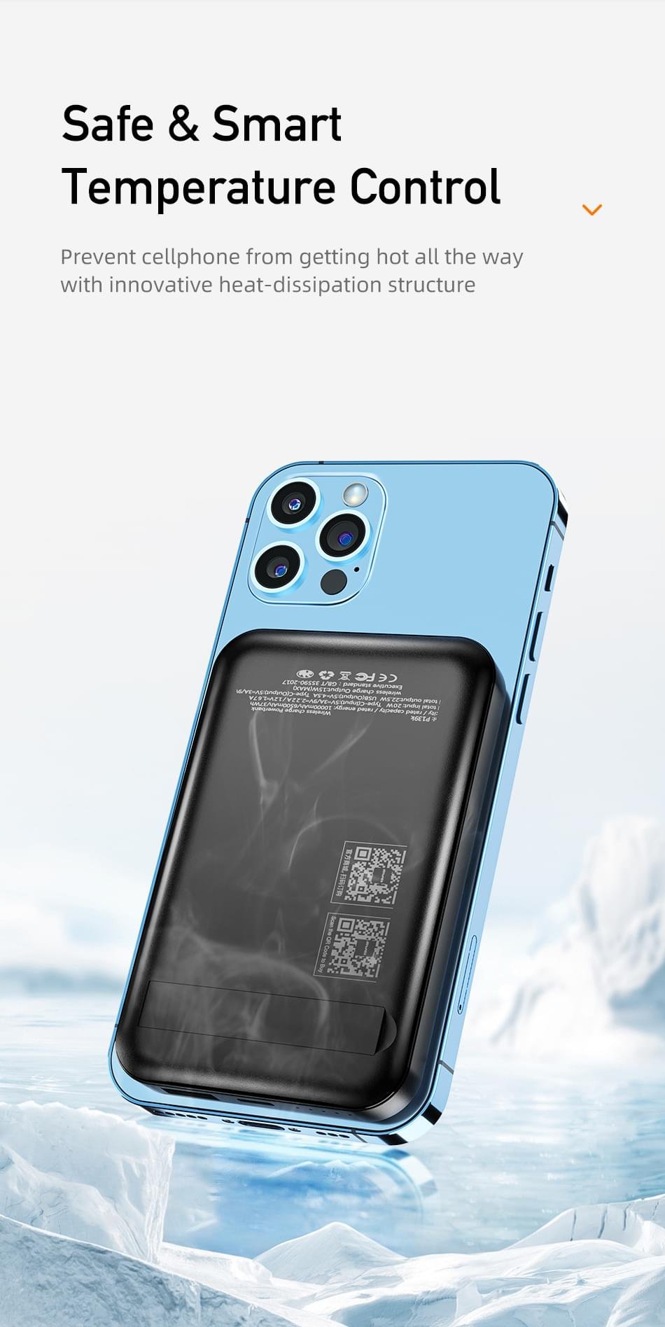 Awei 10000mAh Mini Portable Magnetic Wireless Powerbank 22.5W - Image 5