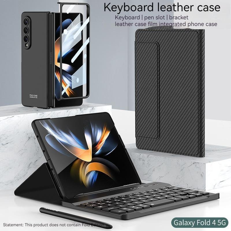 Luxury Premium Wireless Bluetooth keyboard Leather Case Cover For Samsung Galaxy Z Fold 3/Fold 4 - Image 12