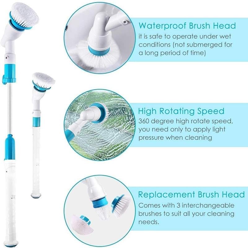 Electric Rechargeable Adjustable Cordless Spinning  Scrubber Brush - Image 5