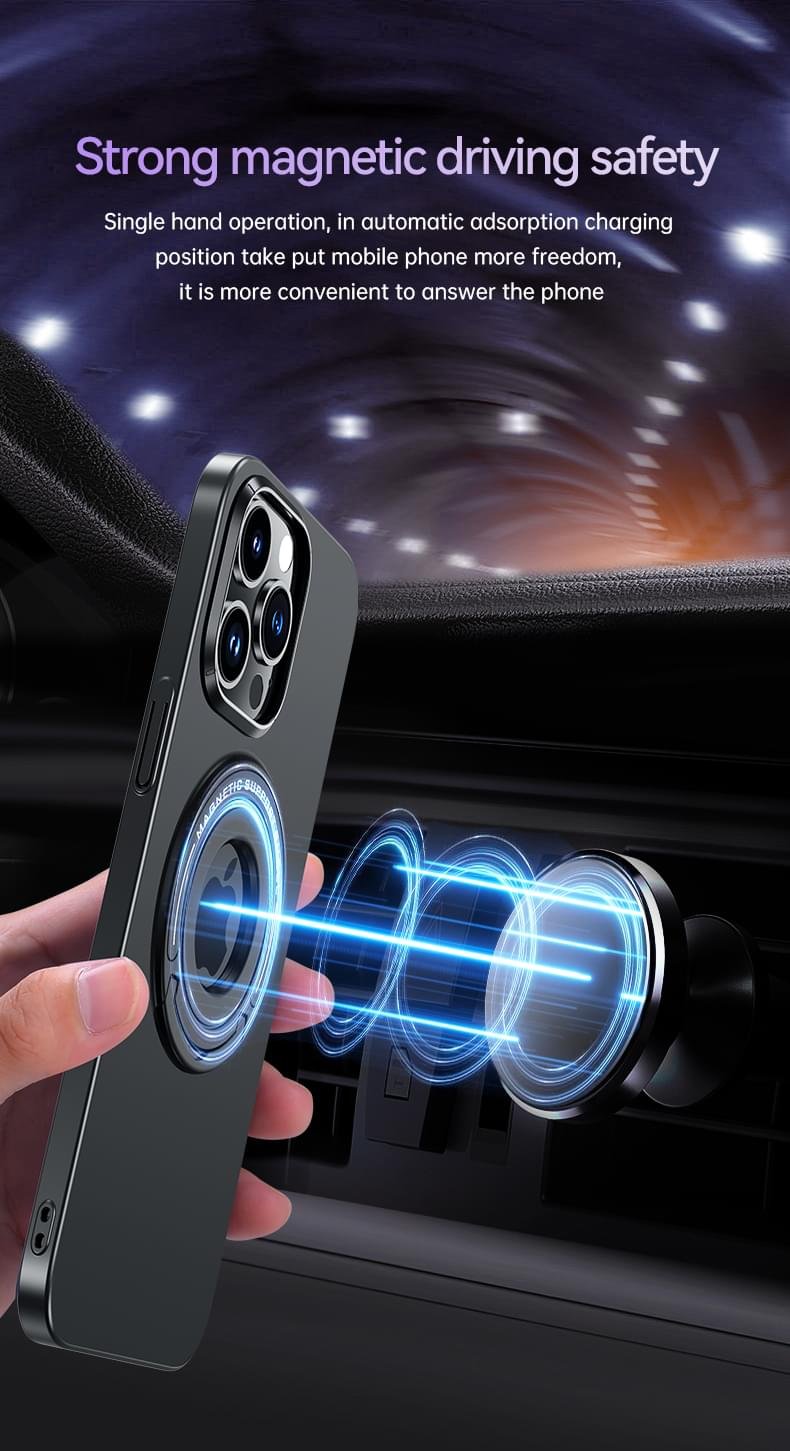 Luxury Magnetic Stand Magsafe Wireless Charger Case Cover For iPhone 12 Pro Max - Image 11