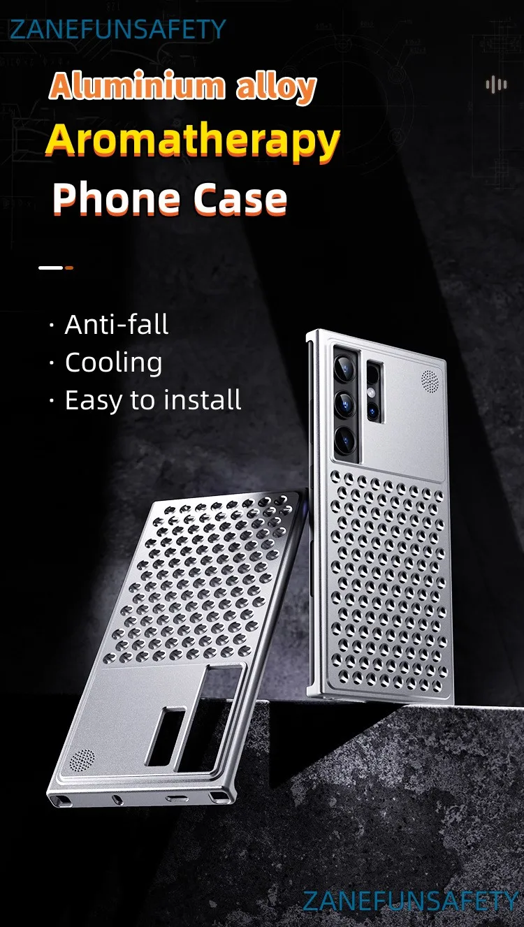 Luxury Ultra thin Aluminum Alloy Heat Dissipation Aromatherapy Anti-Scratch Slim Case Cover For Samsung Galaxy S24 Ultra