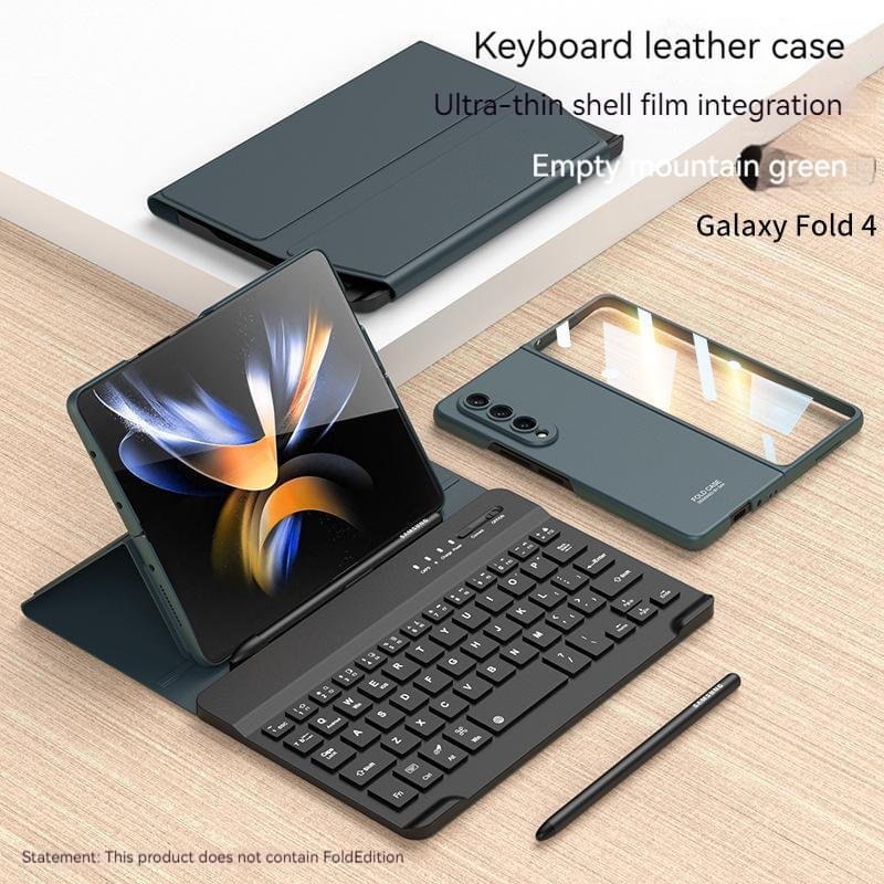 Luxury Premium Wireless Bluetooth keyboard Leather Case Cover For Samsung Galaxy Z Fold 3/Fold 4 - Image 19