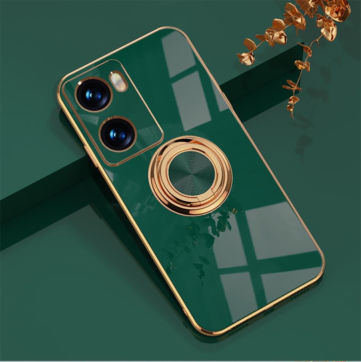 Luxury Premium Electroplated Gold Plated Case Cover and 3D Glass Protector For Oppo A77 - Image 8
