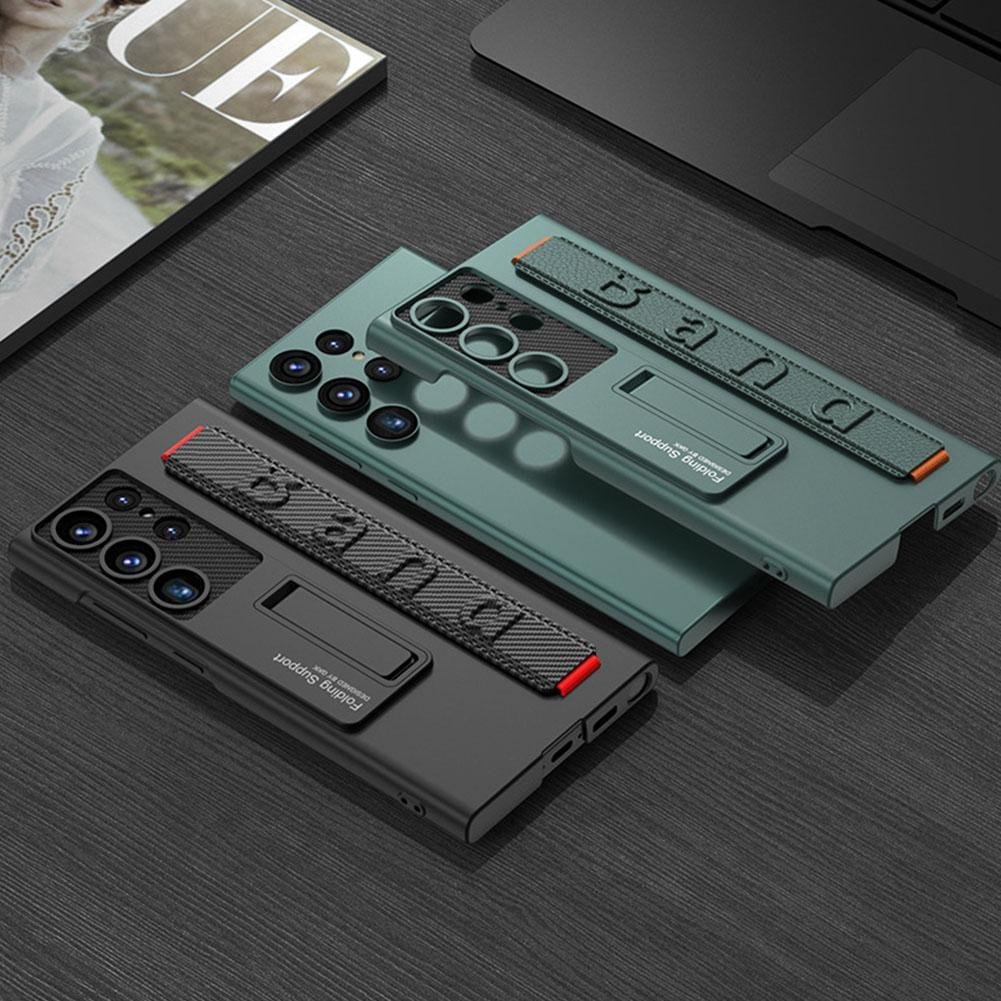 Luxury Holder Stretch Wristband Shockproof Protection Hard Back Cover For Samsung Galaxy S23 Series - Image 11