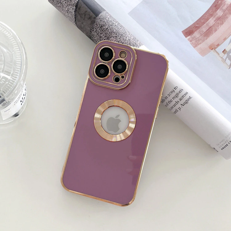 Luxury Soft Electroplated Phone Mini Hollow Out Silicone Case Cover and 3D Glass Protector For iPhone 13 and 14 Series - Image 8