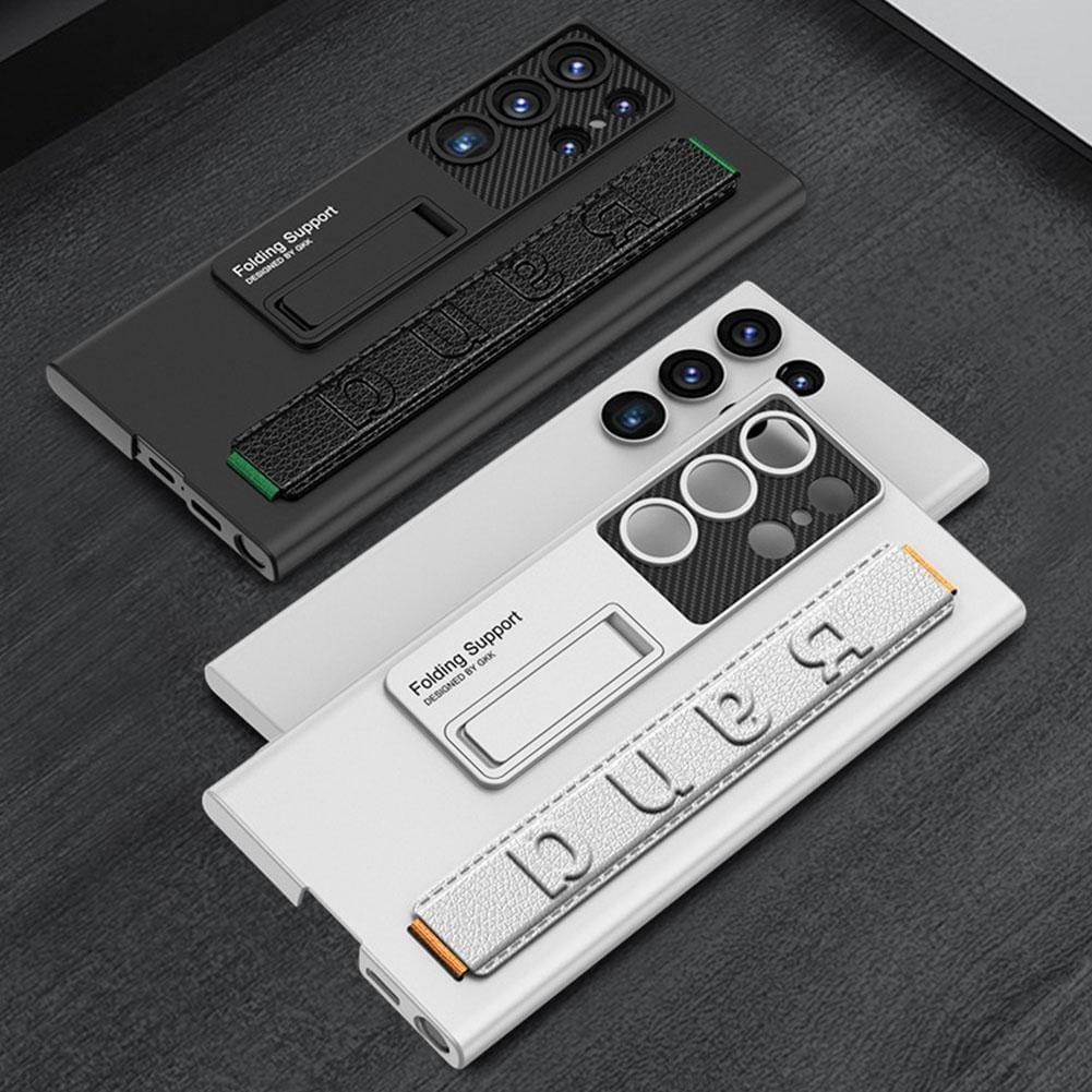 Luxury Holder Stretch Wristband Shockproof Protection Hard Back Cover For Samsung Galaxy S23 Series - Image 12